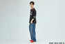 HEAVY WASH HAND DRAW FOOTBALL MULTI LOGO RELAXED FIT TEE
