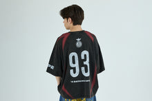 HEAVY WASH HAND DRAW FOOTBALL MULTI LOGO RELAXED FIT TEE