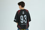 HEAVY WASH HAND DRAW FOOTBALL MULTI LOGO RELAXED FIT TEE