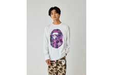 COLOR CAMO BIG APE HEAD LS TEE