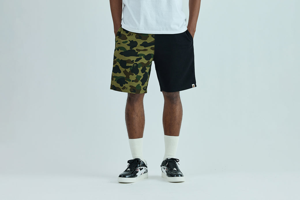 1ST CAMO BACK SHARK SWEAT SHORTS | bape.com