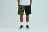 1ST CAMO BACK SHARK SWEAT SHORTS
