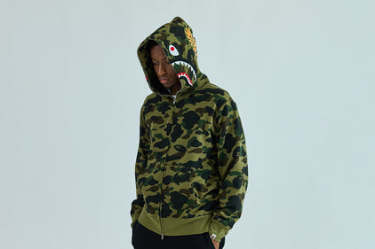 1ST CAMO SHARK FULL ZIP HOODIE