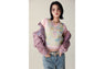 LINE CAMO CROPPED DENIM JACKET