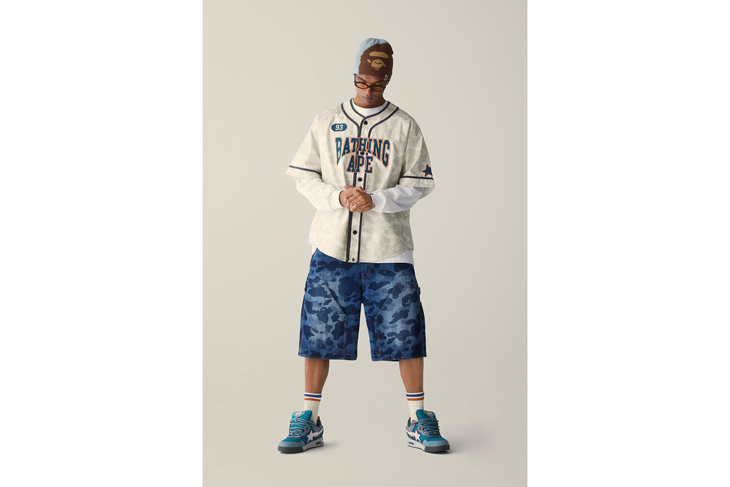 SOLID CAMO MULTI LOGO BASEBALL SS SHIRT | bape.com