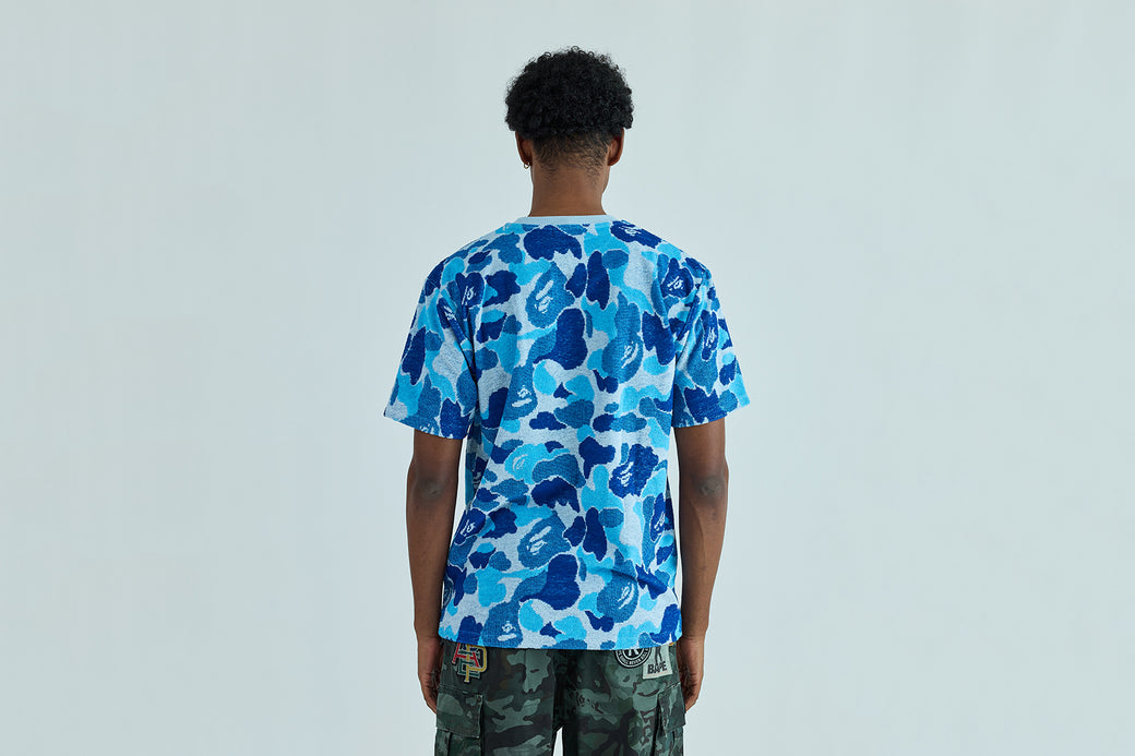 ABC CAMO PILE JACQUARD ONE POINT TEE | bape.com