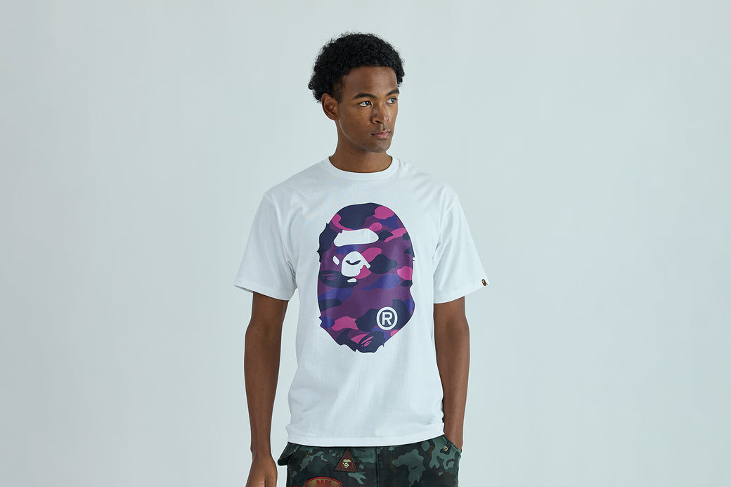 COLOR CAMO BIG APE HEAD TEE | bape.com