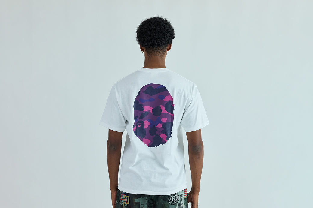 COLOR CAMO BIG APE HEAD TEE | bape.com