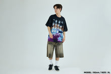 COLOR CAMO TIE DYE DESTROYED MULTI LOGO RELAXED FIT TEE