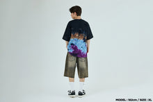 COLOR CAMO TIE DYE DESTROYED MULTI LOGO RELAXED FIT TEE