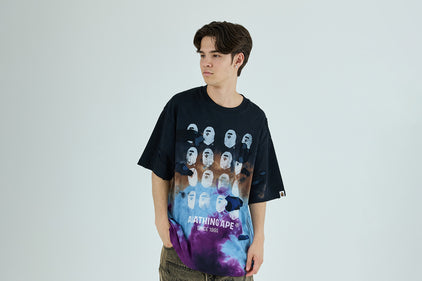 COLOR CAMO TIE DYE DESTROYED MULTI LOGO RELAXED FIT TEE