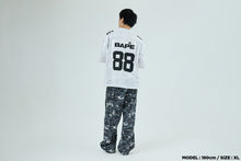 SOLID CAMO MULTI LOGO RELAXED FIT FOOTBALL JERSEY TEE