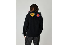 CABLE KNIT SHARK RELAXED FIT FULL ZIP HOODIE