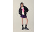 COLOR CAMO RUFFLE SWEAT SKIRT