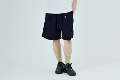 BELT 1 PLEAT ELASTICATED RELAXED FIT SHORTS
