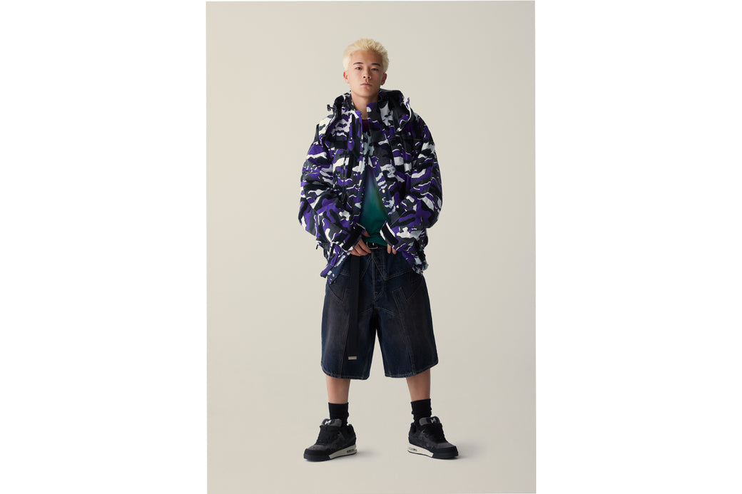 BAPE STA PATCH 13 OZ RELAXED FIT DENIM SHORTS | bape.com