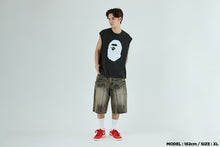 HEAVY WASH APE HEAD CROPPED FIT TANK TOP