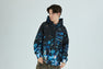 OVERALL PRINT CREASE RELAXED FIT PULLOVER HOODIE
