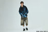 OVERALL PRINT CREASE RELAXED FIT PULLOVER HOODIE