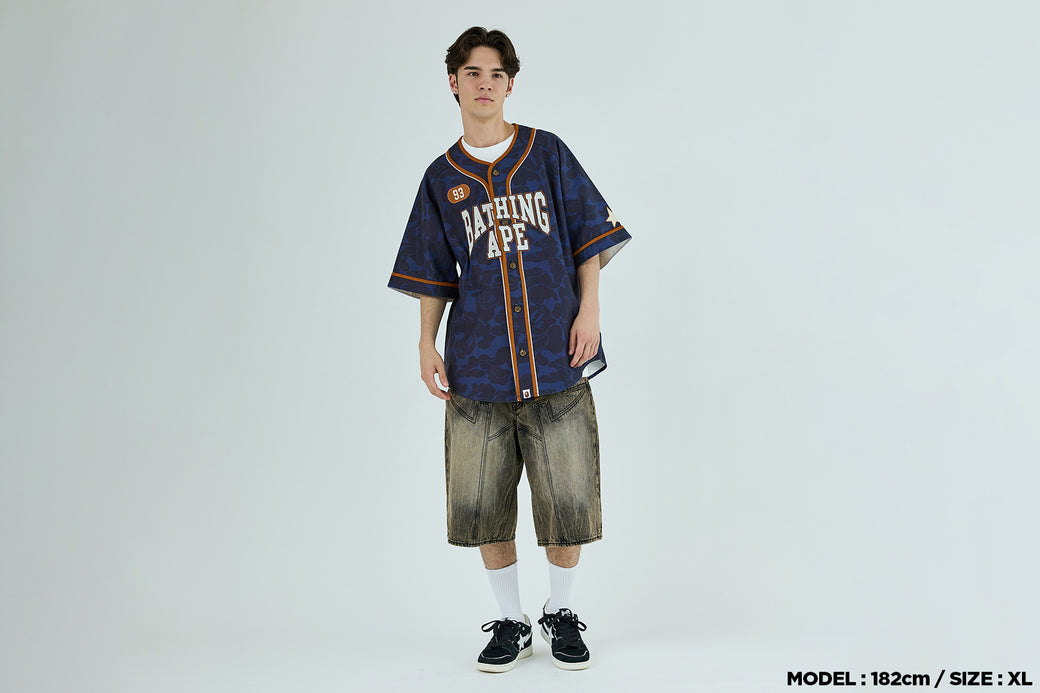 SOLID CAMO MULTI LOGO BASEBALL SS SHIRT | bape.com