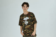 GLITCH WOODLAND CAMO APE FACE TEE