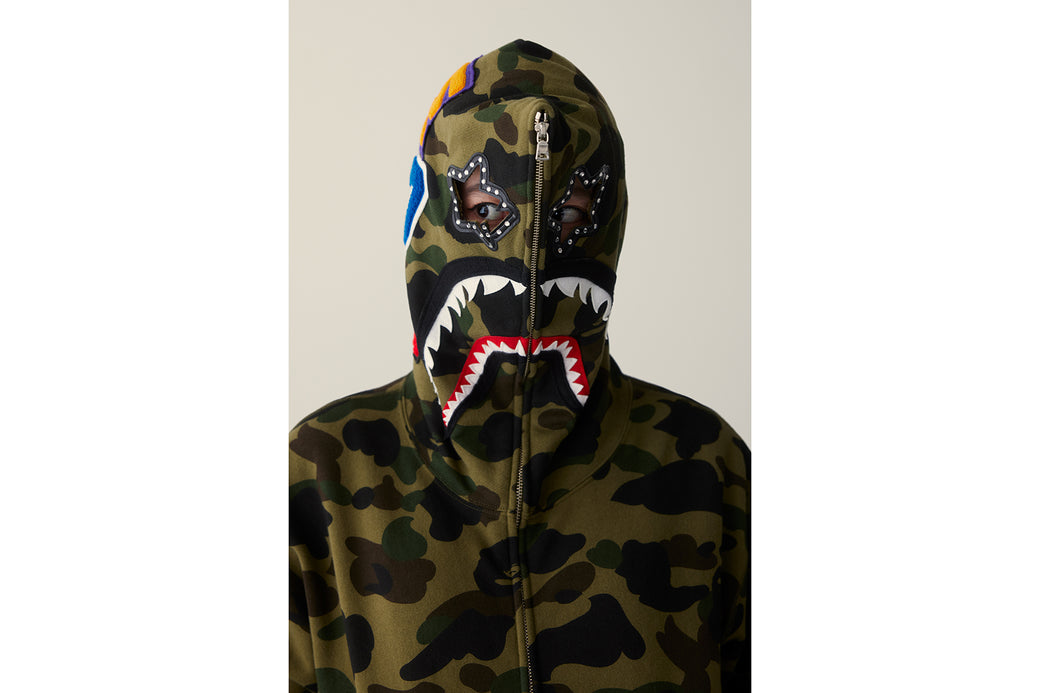 1ST CAMO SHARK FULL ZIP HOODIE | bape.com