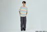GRADIENT RAINBOW STRIPE ONE POINT TEE