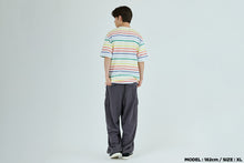 GRADIENT RAINBOW STRIPE ONE POINT TEE