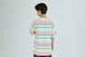 GRADIENT RAINBOW STRIPE ONE POINT TEE