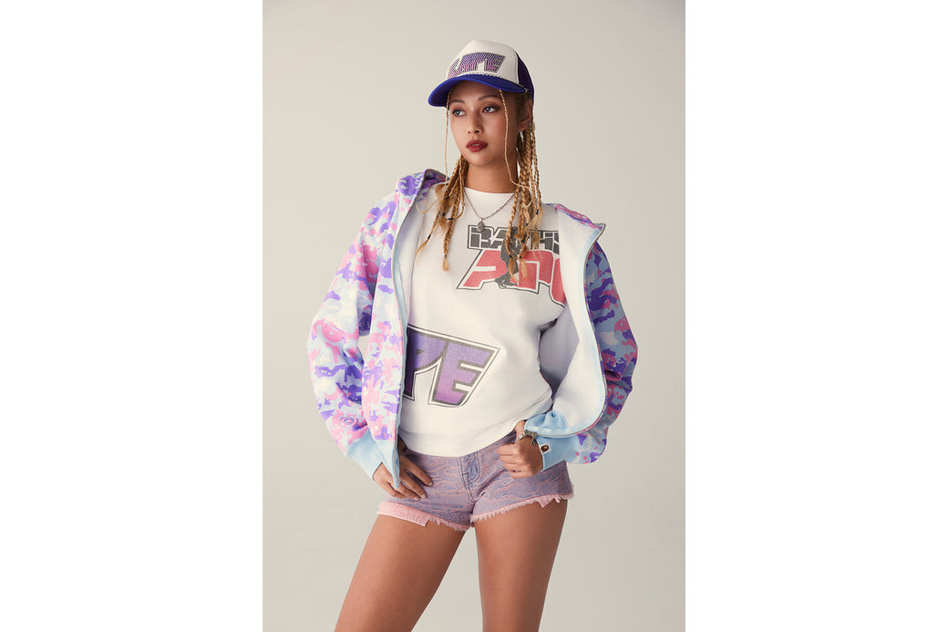 MULTI PIXEL CAMO SHARK FULL ZIP HOODIE | bape.com