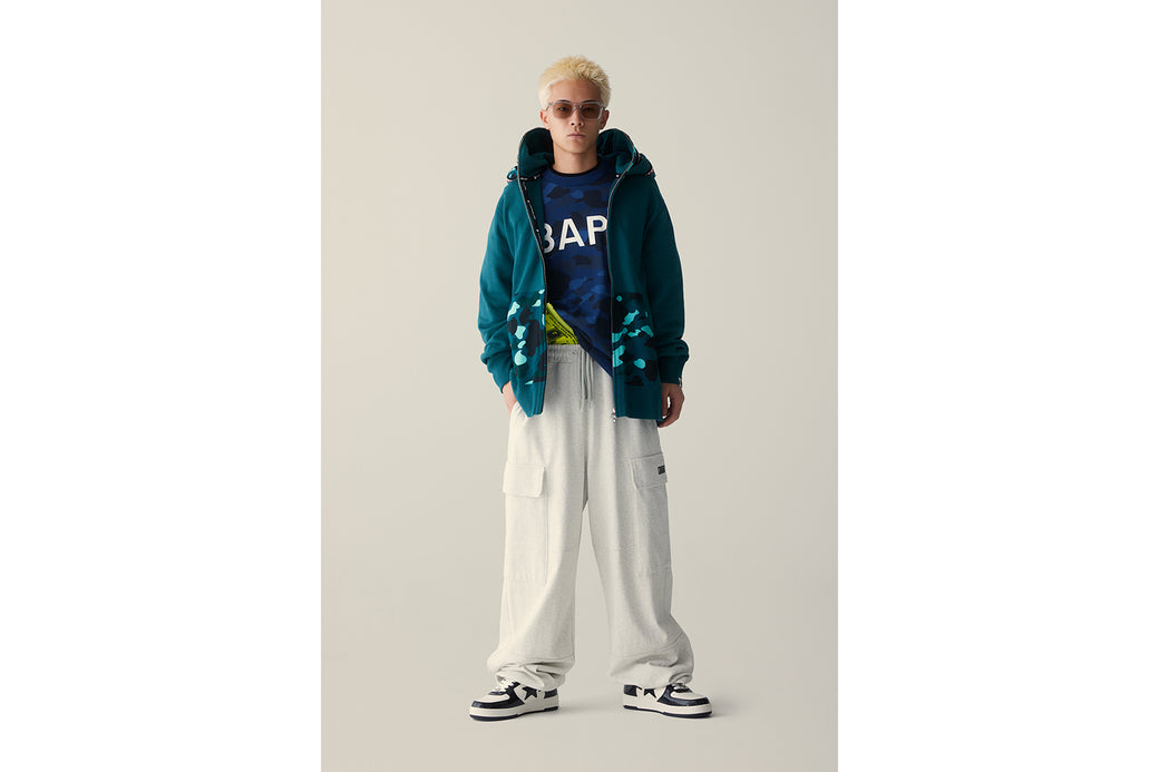 COLOR CAMO SHARK FULL ZIP DOUBLE HOODIE | bape.com