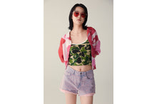 LINE CAMO DENIM SHORTS