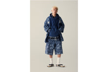 JAPANESE INDIGO ART CAMO RELAXED FIT SWEAT SHORTS