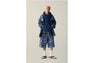 JAPANESE INDIGO ART CAMO RELAXED FIT SWEAT SHORTS