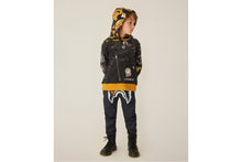 LEATHER JACKET PRINT SHARK PULLOVER HOODIE