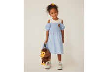 GINGHAM CHECK SHIRRING DRESS