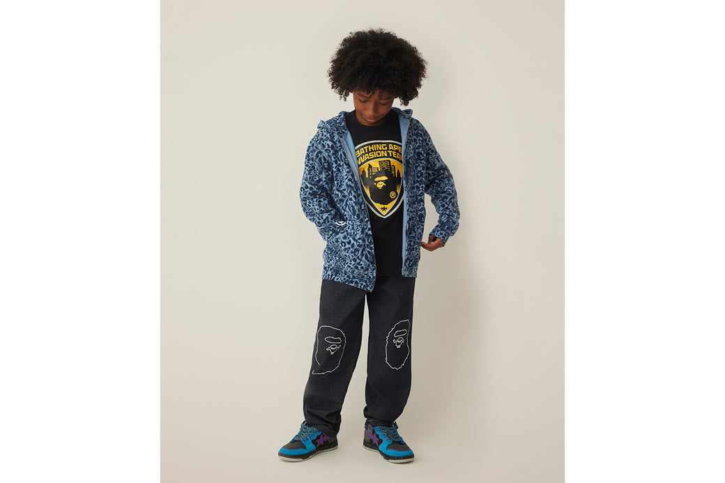 WILD LEOPARD PATTERN SHARK ZIP HOODIE | bape.com