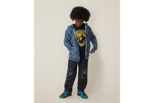 WILD LEOPARD PATTERN SHARK ZIP HOODIE