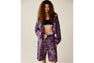 COLOR CAMO APE HEAD SEQUIN CROPPED FULL ZIP HOOOIE