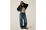 A BATHING APE CROPPED VARSITY JACKET