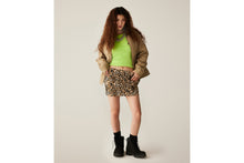WILD LEOPARD PATTERN SWEAT SKIRT