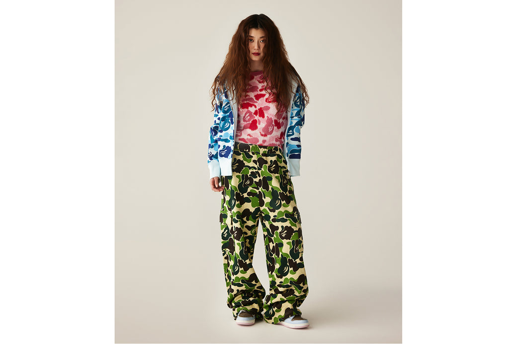 ABC CAMO A BATHING APE LOGO STRAIGHT SWEAT PANTS | bape.com
