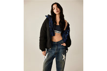 COLOR CAMO CRYSTAL STONE SHARK CROPPED FULL ZIP HOODIE