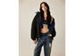 COLOR CAMO CRYSTAL STONE SHARK CROPPED FULL ZIP HOODIE