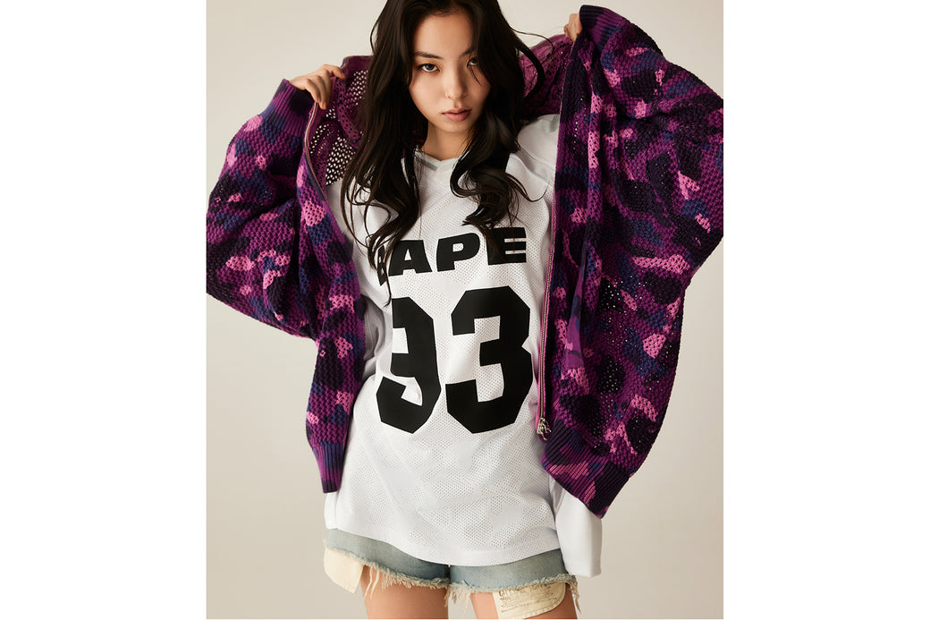 COLOR CAMO CROCHET RELAXED FIT SHARK FULL ZIP HOODIE | bape.com