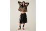WILD LEOPARD PATTERN CROPPED SNOWBOARD JACKET