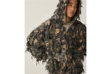 TREE EDGE CAMO LASER CUT CROPPED SHARK FULL ZIP HOODIE