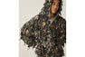 TREE EDGE CAMO LASER CUT CROPPED SHARK FULL ZIP HOODIE