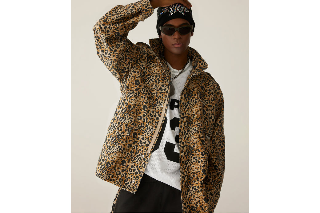 WILD LEOPARD PATTERN M-65 JACKET | bape.com