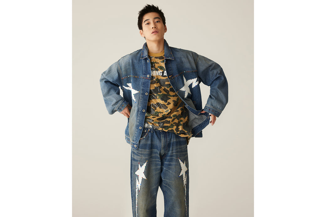 COLOR STONE DENIM JACKET | bape.com